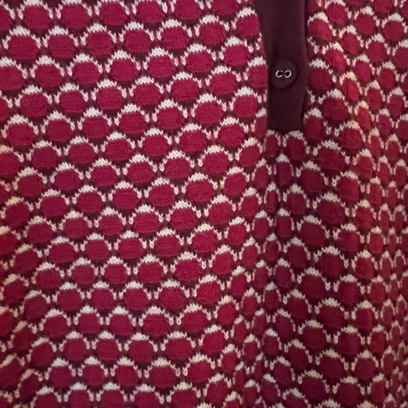 Louie Lucie Retro Style Burgundy Pebble Cotton Blend Pullover Sweater L - Picture 3 of 4